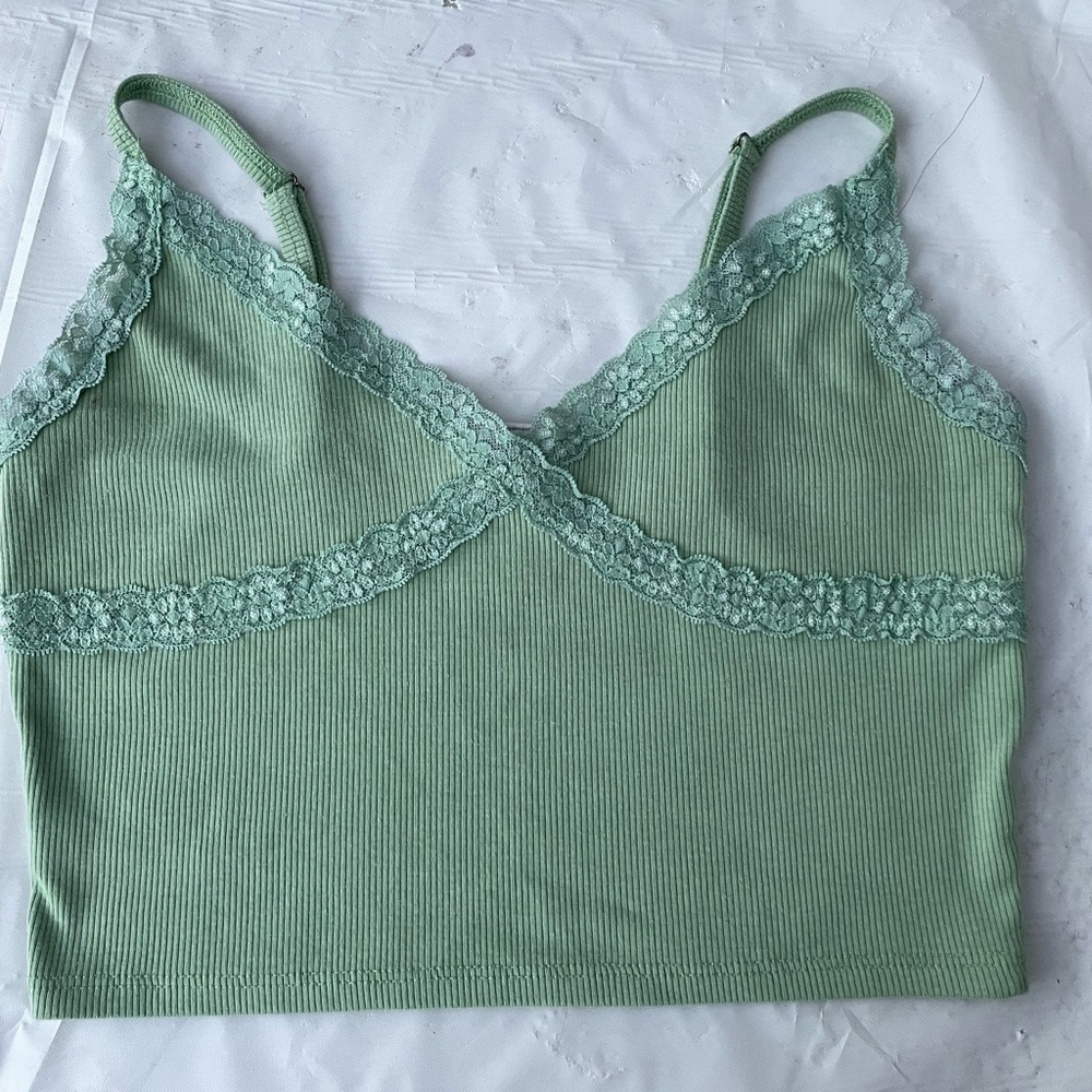 Full Tilt Mint Lace Cami